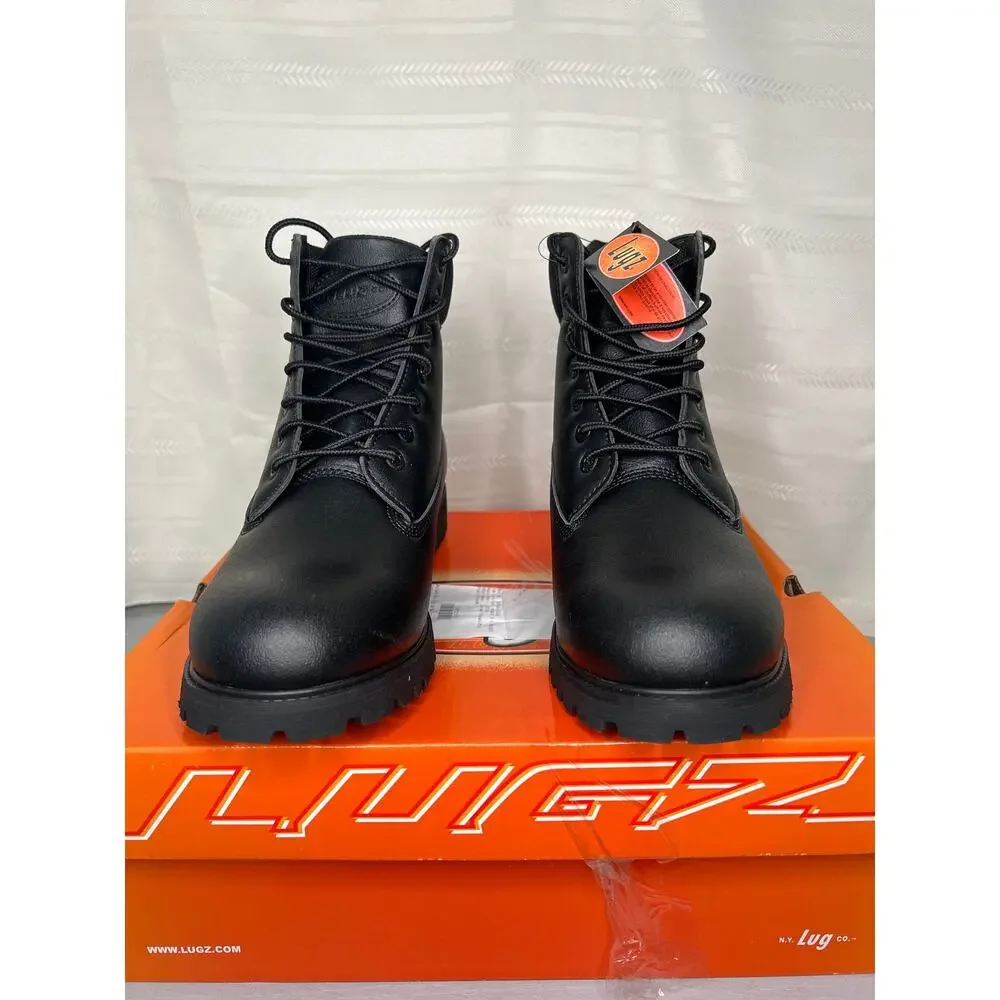 Lugz Convoy WR Men's Water Resistant Work Boots Black Size 11D NEW
